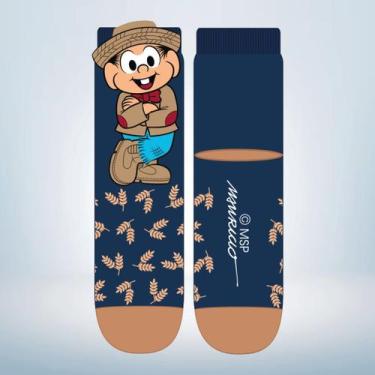 Imagem de Meia 3D Divertida Soquete Licenciado Personagens Turma da Monica Chico