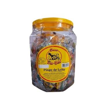 Imagem de Doce Pingo Leite Puro Pote 1,1kg 20 Unidades Doce Brasileiro Festa Rev