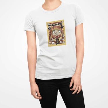 Imagem de Camiseta Poster Pop Style Inspiração PARAMORE Estampa DTF 100% Algodão