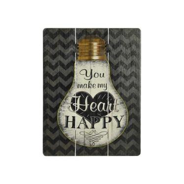 Imagem de Quadro Decorativo Mdf Colorido 30x40 Happy - D'Rossi - DRossi