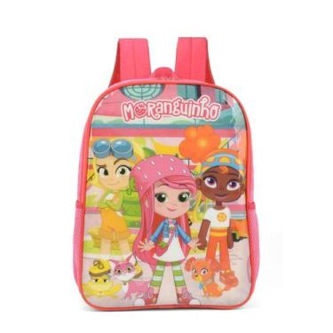 Imagem de Mochila De Costas Estojo Escolar Infantil Moranguinho, Rosa