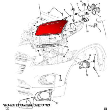 Imagem de Farol Dianteiro Cromado Lado Esquerdo Motorista Imports Onix 2013 A 20
