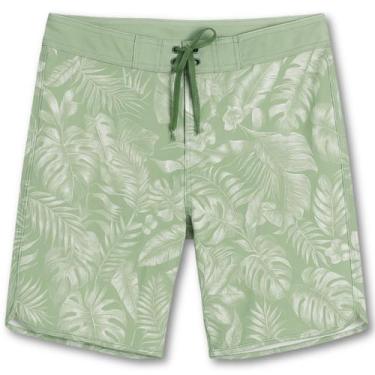 Imagem de Bermuda Esporte Masculina Malwee Casual Confortável Adulto, Verde, Off