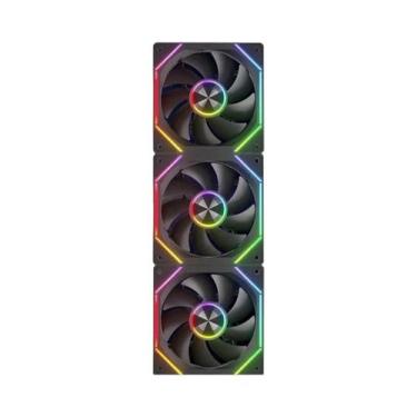Imagem de Kit Triplo De Ventiladores De Refrigeração Para Desktop K4 ARGB De 12C