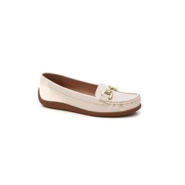 Imagem de Sapato Modare Mocassim Feminino 741210021736 Off-White - Bra, Branco o