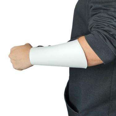 Imagem de Bracelete Liso Branco Medieval Em material sintético Cosplay - Tenda M