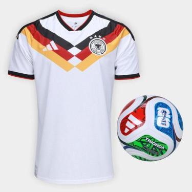 Imagem de Kit Camisa Seleção Alemanha Home 2026 + Bola Trionda Adidas Training, 