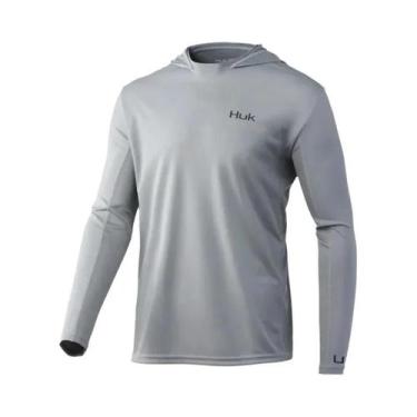 Imagem de Camisa De Pesca Masculina Com Capuz E Proteção UV De Manga Longa Para 