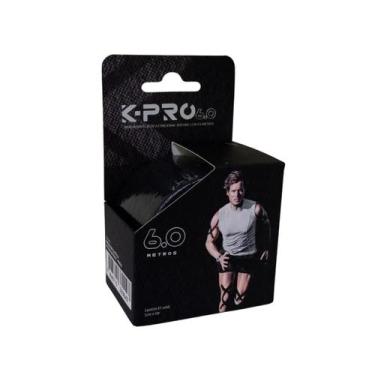 Imagem de Fita Bandagem Elástica Adesiva 6x5cm K-pro 6.0 4 cores, Preto
