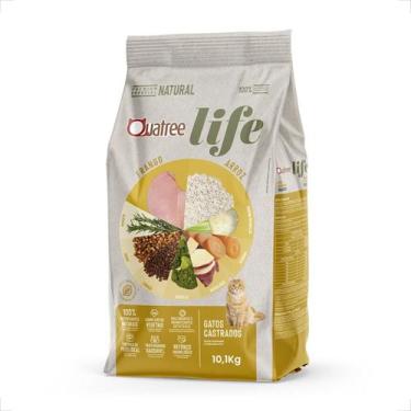 Imagem de Ração Quatree Life Gatos Castrados Frango e Arroz - 10,1Kg
