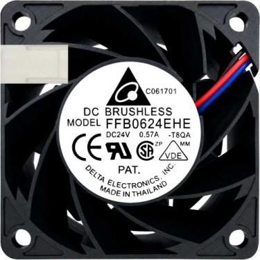 Imagem de Cooler FFB0624EHE 24V 0.57A 13.68W 3 Fios 3P 606038 B2 - DELTA