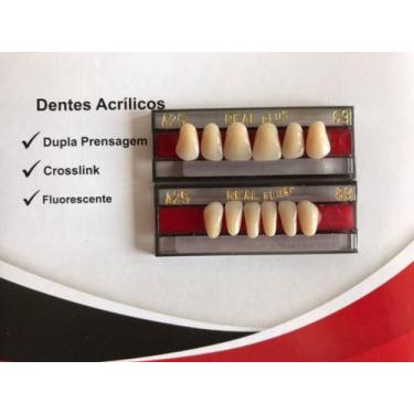 Imagem de Dentes Resina Avulsos Postiços Provisórios - A25 Superior E Inf - Triu
