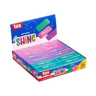 Imagem de Borracha Colorida Tris Shine Glitter 3Cores - SUMMIT