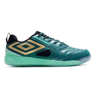 Imagem de Chuteira Futsal Umbro Pro 5 Bump Masculina, Verde, Preto, 44.