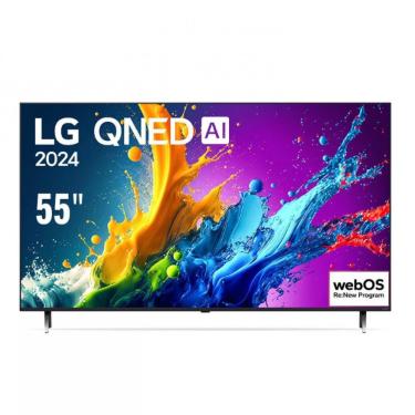 Imagem de Smart TV 55 QNED 4K LG 55QNED80T Com Processador AI A5 4K Preto Bivolt