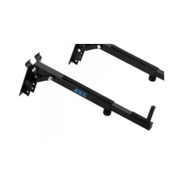 Imagem de Expositor Telescópico para Teclado Par-2 com Regulagem de Inclinação e Extensor de Comprimento Preto ASK 8CM
