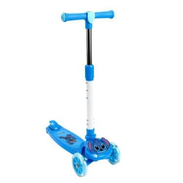 Imagem de Patinete Infantil 50kg 3 Rodas com Led Stitch Disney - Central