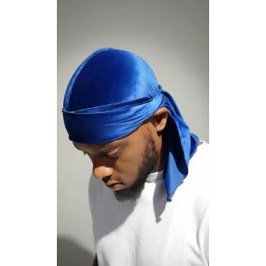 Imagem de Touca de Veludo para Cabelo Ondulado - Azul Royal - Congratulations St
