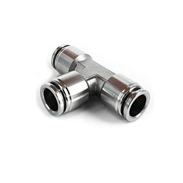Imagem de 1 pedaço PU PV PE PY 304 Aço inoxidável metal pneumático acoplamento rápido 4 6 8 10 12 14 16mm de alta pressão tubulação de ar acoplamento rápido YYDFPIIA (Color : PE-12)
