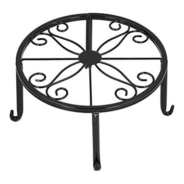 Imagem de Estante de flores, suporte para plantas de piso para sala de estar com varanda(Preto)