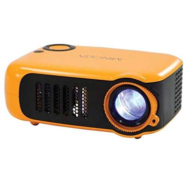 Imagem de Projetor HD portátil Minolta MN630 c/ controle remoto, HDMI, USB, MicroSD e tripé, Laranja, Mini