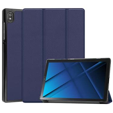 Imagem de Kepuch Couro-PU Capas Bolsas Estojos para Lenovo Tab 6 2021 10.3" - Azul