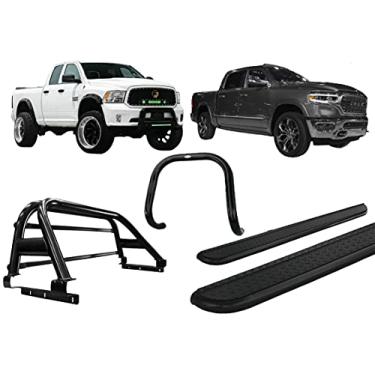 Imagem de Kit quebra mato+Estribo Chapa +Santo Antonio Dodge Ram Preto