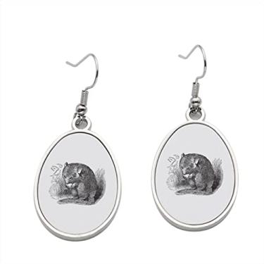 Imagem de Brinco de gravação vintage Hazel Dormouse ou Muscardinus Avellanarius – Brincos pendentes para meninas – Presente de festa de aniversário dos namorados