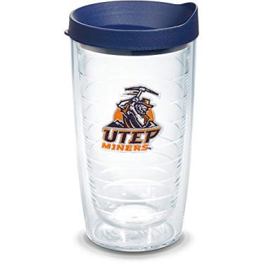 Imagem de Tervis Feito nos EUA com parede dupla The University of Texas at El Paso Miners copo isolado mantém as bebidas frias e quentes, 473 g, logotipo principal