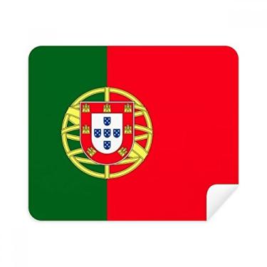 Imagem de 2 peças de tecido de camurça com bandeira nacional de Portugal