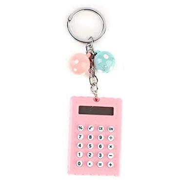 Imagem de ASHATA Mini calculadora com fivela de chave, portátil, fofo, estilo biscoitos, calculadora de bolso para estudantes com cor doce, chaveiro de calculadora de bolso, pequeno e portátil