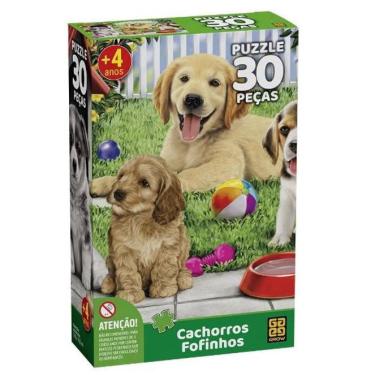 Imagem de Quebra Cabeça 30 Peças Cachorros Fofinhos 4239 - Grow