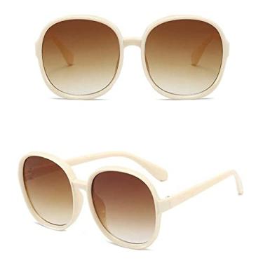 Imagem de Round Frame Sunglasses Women Retro Brown Black Oversized Lady Sun Glasses Female Fashion Outdoor Driving,6,China