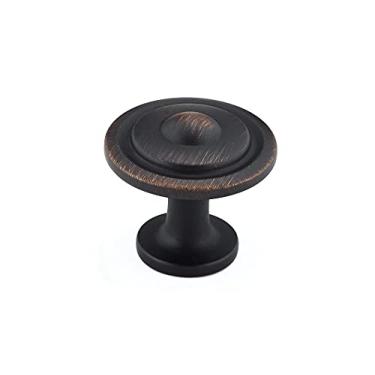 Imagem de Richelieu Hardware BP2920BORB Vendôme Collection 32 mm (1 1/4 pol.) Puxador tradicional de bronze escovado polido a óleo e acabamento bronze