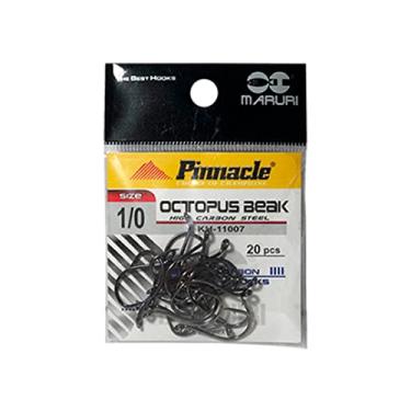 Imagem de Anzol de Pesca Pinnacle Aço Carbono Octopus Beak 20 Peças nº 1/0