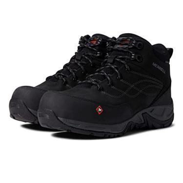 Imagem de Merrell Bota feminina Siren Mid impermeável com bico de liga metálica Wp at-Brindle/Boulder, Preto, 34