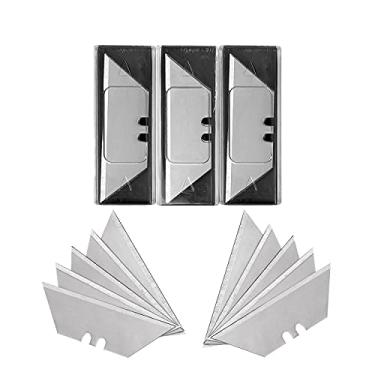 Imagem de Vickay Pacote com 30 lâminas de facas utilitárias, lâminas de substituição SK5 Steel Heavy Duty com caixa de plástico, lâminas de barbear de tamanho padrão para a maioria das facas utilitárias padrão