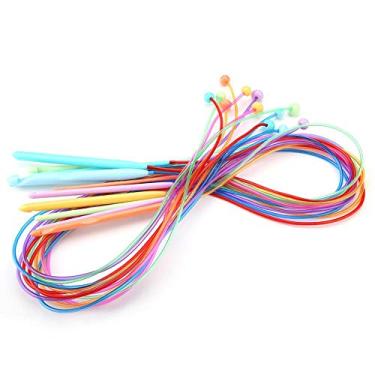 Imagem de Conjunto de 12 ganchos de crochê tunisiano de 3,5 mm-12 mm, agulhas de tricô para iniciantes de crochê e uso profissional.