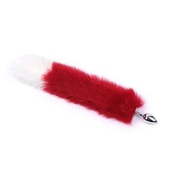 Imagem de Plug Anal Cauda de Raposa - Vermelho e Branco - Sex shop