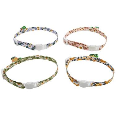 Imagem de Coleira de gatos Breakawawaway, coleiras de gatinha independentes design de tiras de fivela poliéster fácil de usar para gatos para animais de estimação pequenos para gatinhos