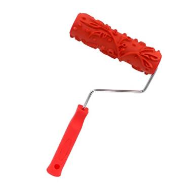 Imagem de Fenteer Rolo de pintura estampado, decorativo, reutilizável, rolo DIY rolo de pintura