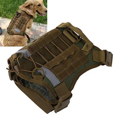 Imagem de Colete para cães de estimação, colete destacável verde exército colete para cães de trabalho, colete antiperda ajustável ao ar livre para cães médios grandes (verde-militar)