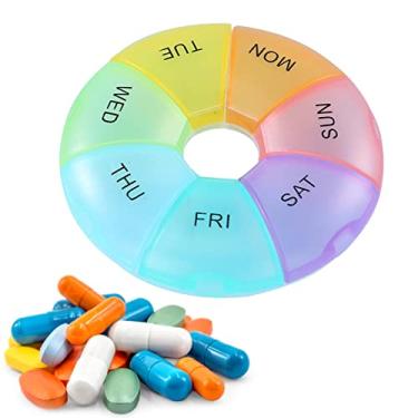 Imagem de comprimidos 2 peças - medicamentos para manter seco e fresco - remédios cor arco-íris, estojo comprimidos 7 dias, estojo comprimidos portátil, caixa comprimidos pequena fácil carregar genérico