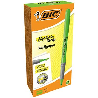 Imagem de Canetas aderentes BIC Highlighter, Verde, Box x 12