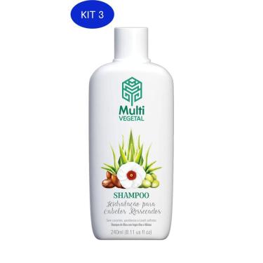 Imagem de Kit 3 Shampoo Multi Vegetal Vegano natural  240 ml