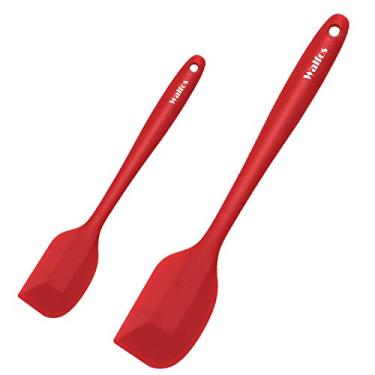 Imagem de Walfos Espátula de silicone – Espátulas raspadoras de cozinha resistentes ao calor, núcleo de aço forte e design de peça única, perfeita para cozinhar e assar – Livre de BPA e pode