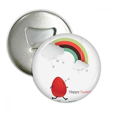 Imagem de Feliz Páscoa Festival Ovo Arco-íris Abridor de Garrafas Imã Emblema Multifuncional