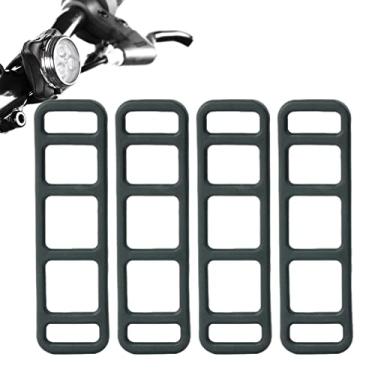 Imagem de silicone para luz bicicleta – Alças fixas silicone para bicicleta ciclismo | montagem leve para guidões bicicleta, selins, hastes válvula Aocate