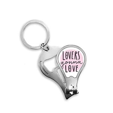 Imagem de Amantes Ganna Love Quote Estilo Cortador de Unhas Abridor Chaveiro Tesoura