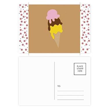 Imagem de Cartão postal rosa marrom amarelo doce sorvete Natal flor celebração bênção cartão postal